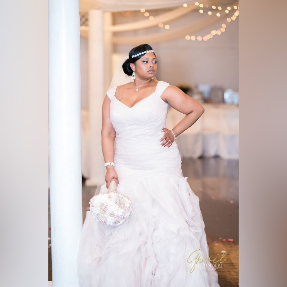 Elegant Nude Wedding Dress -